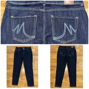 Maurices Jeans Women's Size 12 Regular Dark Wash Skinny Taper Leg Embroidered thumbnail 2