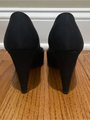 Stuart Weitzman Satin Pointed Toe Pumps Black Womens Size 7B Stiletto Heels thumbnail 9