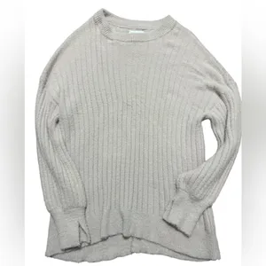 Aerie‎ Small Light Pink Long Sleeve Oversized Ribbed Fuzzy Soft Womens Sweater thumbnail 8