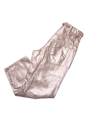 NWT We The Free People Moxie in Bubblegum Pink Metallic Barrel Jeans 27 thumbnail 11