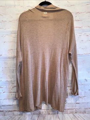 Billabong Lightweight Taupe Open-Front Cardigan pockets medium thumbnail 5
