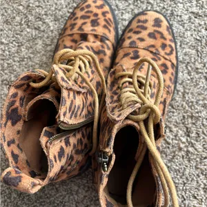 Billabong Leopard Print Lace and Zip Booties thumbnail 6