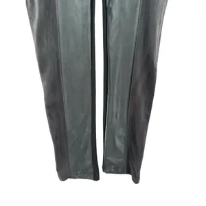 ZARA W&B Collection Black Pull On Ponte Pants Leggings Faux‎ Leather Suede Small thumbnail 4