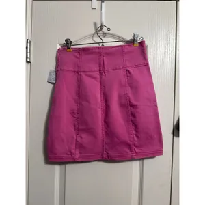 Free People Holding Onto a‎ Dream Pink Denim Mini Skirt thumbnail 3