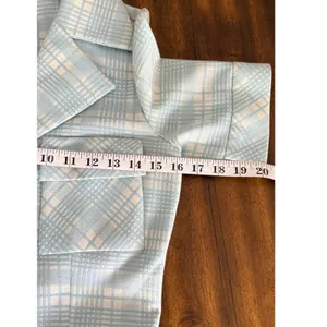 Vintage 70s‎ Light Blue Plaid Safari Womens Suit Act iii thumbnail 12