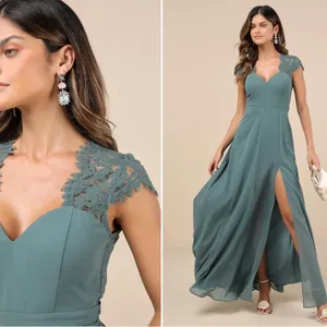 LULUS Sexy Elegant Prom Wedding Bridesmaid Romantic Flowy Chiffon Maxi Dress thumbnail 3