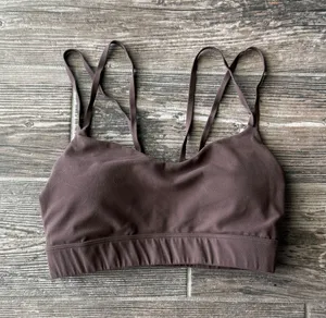 SheIn Glowmode FeatherFit Double-Strap Heart-Shaped Neck Sports Bra Low Impact Yoga thumbnail 1