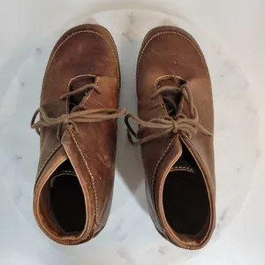 VTG Duluth Trading Co Womens Andina Ankle Boots 7.5 Brown Leather Chukka Shoes thumbnail 4