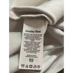 Aritzia Sunday Best Women's White High Waisted Pencil Mini Slip Skirt Size L thumbnail 6