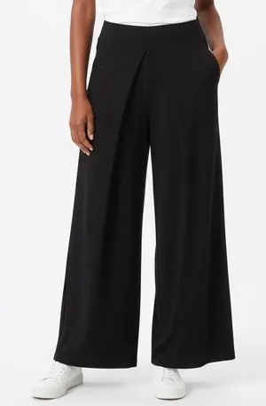 Athena Marie Pants Womens Medium Black Stretch Travel Casual Business Wide Leg thumbnail 1
