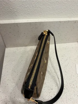 Coach Brown Bee Print Signature Nolita 19 Gold Hardware Small Designer EUC thumbnail 9