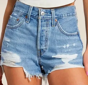 NEW! Levi’s 501 High Rise Distressed Cutoff Denim Shorts Size 34 thumbnail 1