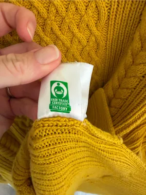 J.Crew Cotton Cable Knit Mockneck Sweater Mustard Yellow Oversized XL thumbnail 6