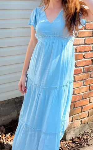 Amazon Light Blue Maxi Dress thumbnail 2