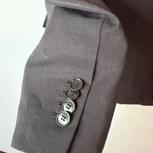 Ann Taylor Black Virgin Wool Blend Blazer Jacket Size 8 thumbnail 6