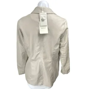 NEW Bohme Women's Beige Long Sleeve One Button Blazer Coat Suit Jacket Size S thumbnail 2