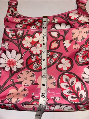 Vera Bradley Lighten Up Slim Crossbody Bag In Retired Blush Pink Floral Design thumbnail 10