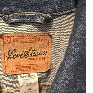 Levi Strauss‎ Signature Mens Denim Jacket Trucker Style Blue Cotton Size 2XL thumbnail 5
