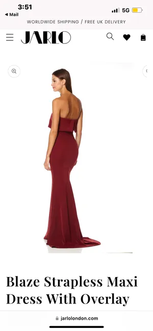 Blaze Strapless Maxi Dress With Overlay thumbnail 2