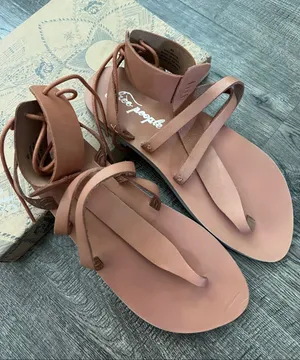 Free People Vachetta Vacation Day Wrap Leather Lace-Up Gladiator Sandals thumbnail 1