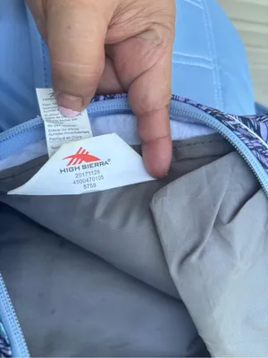 High Sierra Feather-Print Women's Backpack in Lavender and Light Blue thumbnail 7