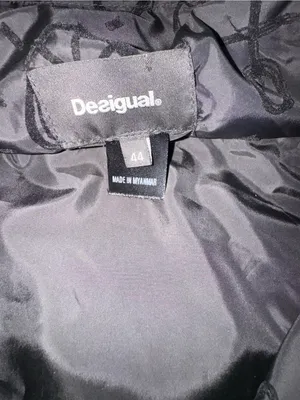 Desigual Black Lined Jacket with Branded Neck Label thumbnail 6