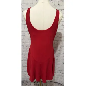 POLO RALPH LAUREN Skater Ponte Dress Red Fit Flare Stretchy Bright Small thumbnail 2