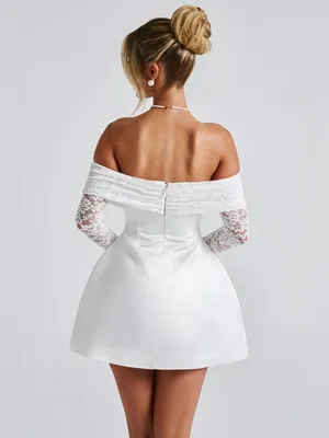 Baby Boo Georgianna Mini Dress, L, Ivory thumbnail 3