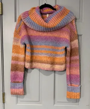 Anthropologie Multicolor Cowl Neck Sweater thumbnail 1
