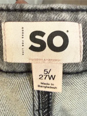 SO Wide-Leg High-Rise Jeans - Grey Mineral Wash thumbnail 6