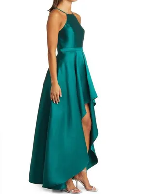 Lulus Broadway Show Satin High-Low Maxi Dress thumbnail 3