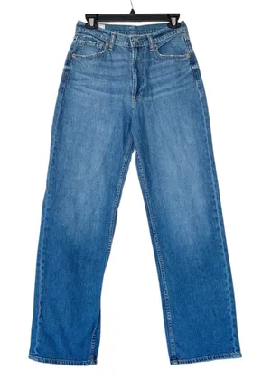 Gap 90s Loose High Rise Women's Blue Denim Jeans Straight Casual Y2K Sz 27 thumbnail 1