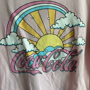 💖Coca-Cola Pink Sunshine Rainbow Crew Neck Ringer T-Shirt thumbnail 2