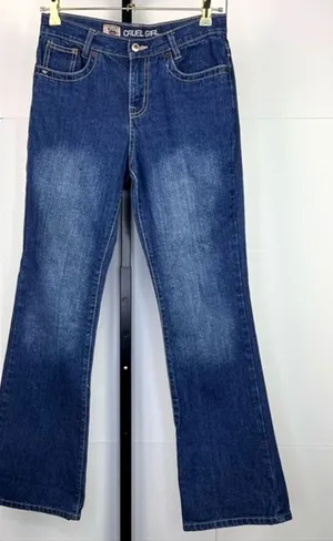 Y2K Cruel Girl Juniors 14R Bootcut Jeans Blue Western Cowgirl 100% Cotton Ranch thumbnail 1