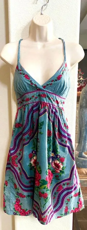 Like new summer dress with adjustable tie back waist. Sz S thumbnail 1