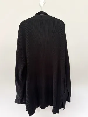 Universal Threads Black Textured Knit Open-Front Cardigan XL thumbnail 8