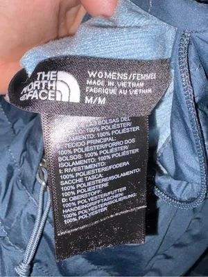 North Face Womens Insulated Reversible Jacket Sz Med Blue Warm Quilted Outerwear thumbnail 9