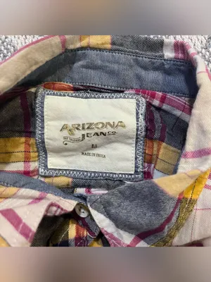 Arizona Jeans Women’s Plaid Button Up Shirt Medium thumbnail 6