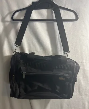 Rome Black Canvas Travel Duffel Bag Weekend Overnight Gym Bag with‎ Strap thumbnail 1