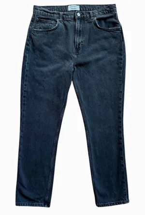 Reformation High Rise Straight‎ Leg Jeans in Black Monterey Wash Sz 31 thumbnail 1
