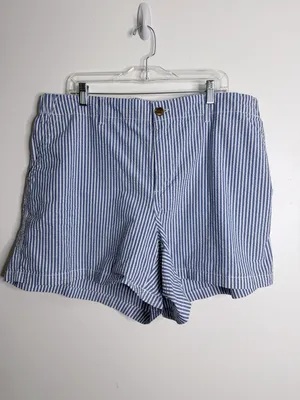 NWT Old Navy‎ OG Chino Shorts Blue White Stripes 2X Nautical Coastal Resortwear thumbnail 2