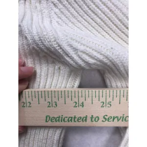 Maeve Anthropologie Ivory Ribbed Mock Neck Balloon Sleeve‎ Sweater Medium thumbnail 7