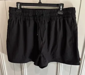 Ocean Pacific Black Athletic Shorts Elastic Waist Drawstring Zip Pockets Size XL thumbnail 1