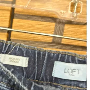 Loft‎ Outlet High Rise Denim Joggers Size XS thumbnail 6