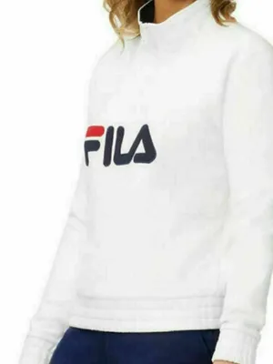 Fila women’s 1/4 zip pullover sweatshirt fleece warm cozy soft white size s thumbnail 2