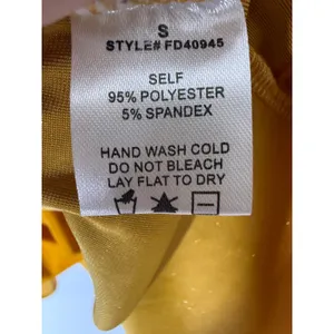 Calista Mustard Yellow Velvet Babydoll Mini Dress Ruffle Neck Puff Sleeve S thumbnail 6