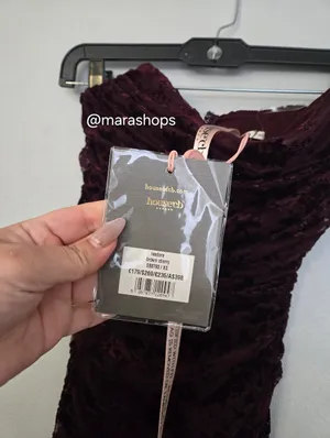 House Of CB Isadora Brown Cherry Devore Corset Dress thumbnail 7