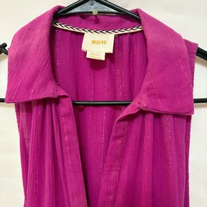Anthropologie‎ Maeve Batavia Fuchsia Pink Sleeveless Blouse Size Small thumbnail 5