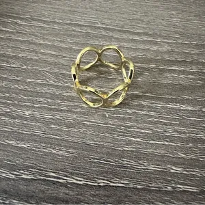 Revolve Gold Plated Ring 7 Open Loop thumbnail 2