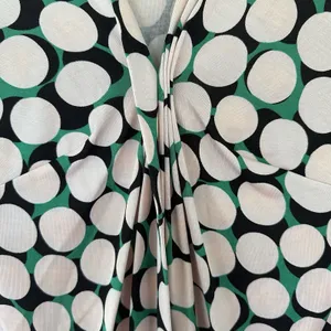Diane Von Furstenberg DVF Natalie Shift V Neck Dress 100% Silk Green Pink Size 4 thumbnail 4
